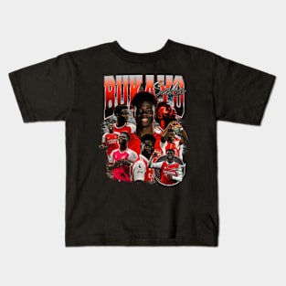 Bukayo Saka Retro Bootleg Kids T-Shirt